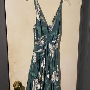 Angie Teal and White Floral Dress